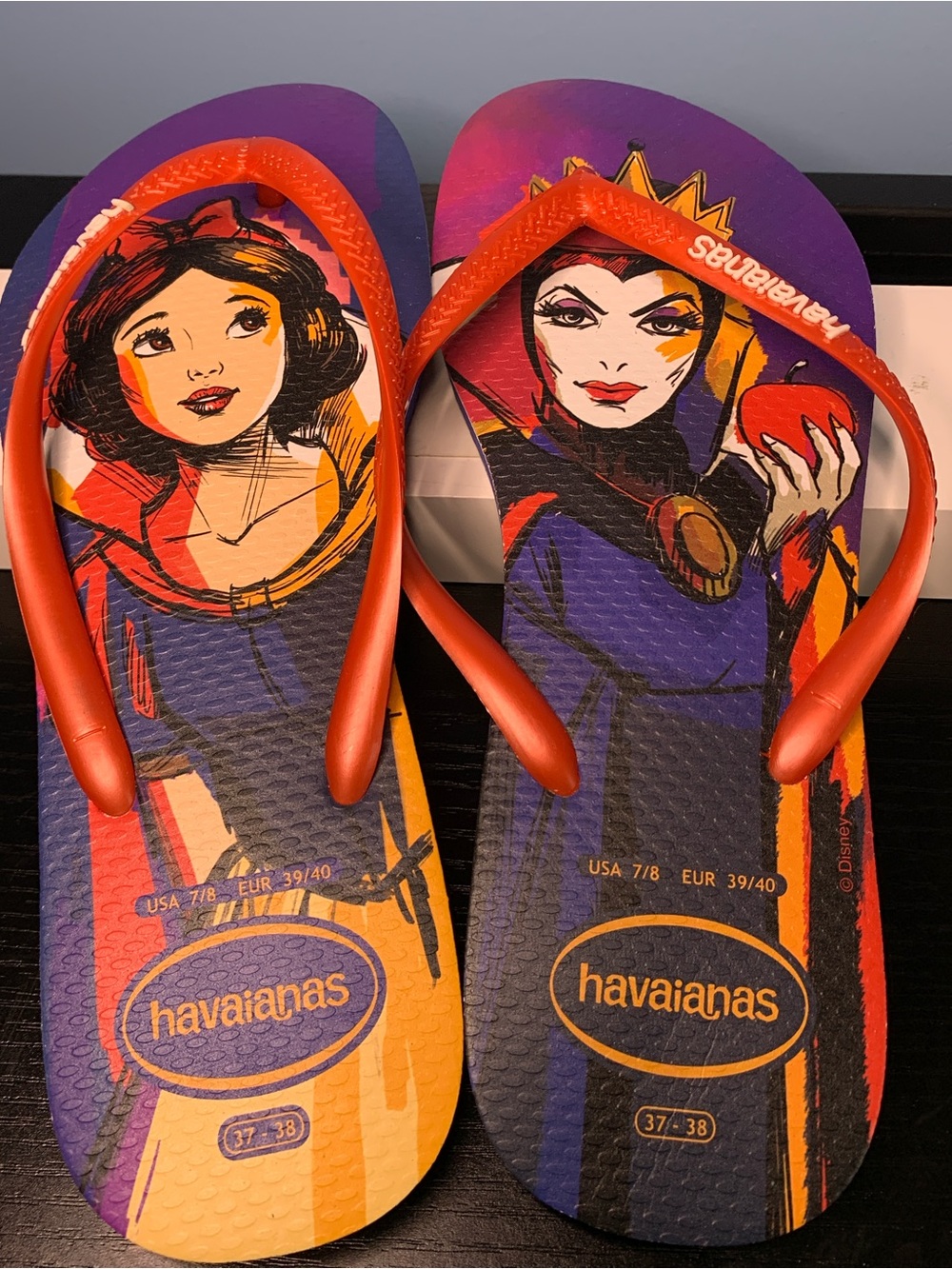 Havaianas Women's Purple & Orange Princess Graphic Flip Flops